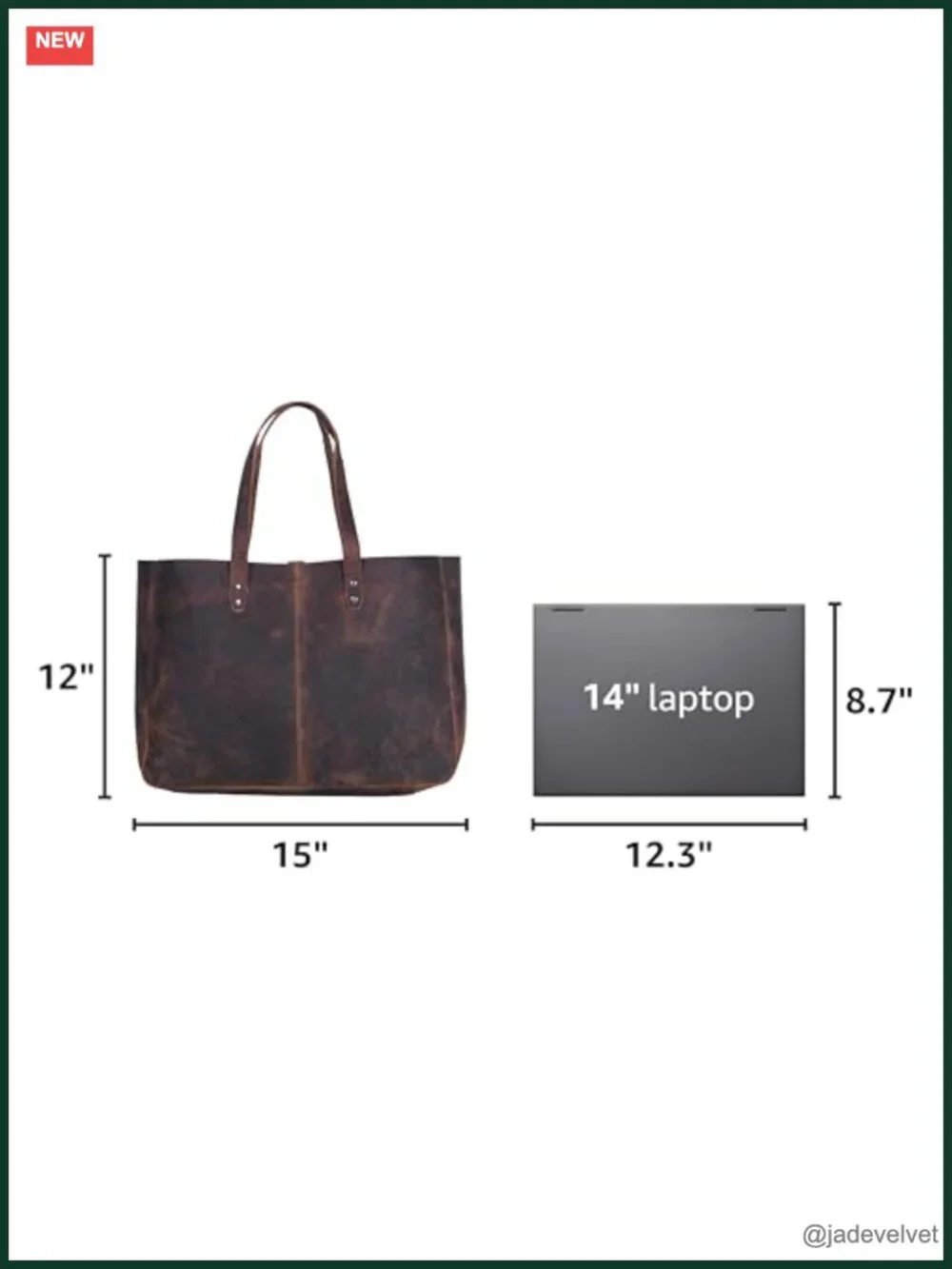 Vintage Leather Satchel Tote Bag - Distressed Top Grain Handbag - Multipurpose
